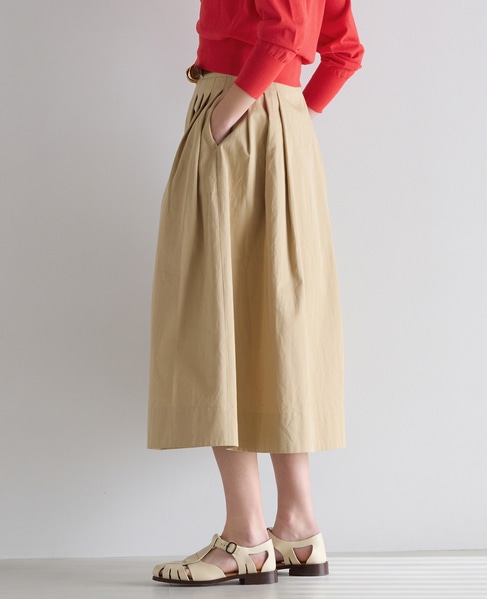 ハイカウントギャバフレアスカート 詳細画像 ベージュ 2