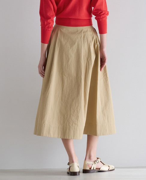 ハイカウントギャバフレアスカート 詳細画像 ベージュ 3