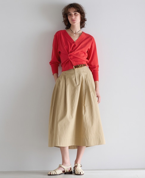 ハイカウントギャバフレアスカート 詳細画像 ベージュ 5