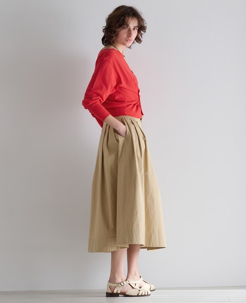 ハイカウントギャバフレアスカート 詳細画像 ベージュ 6