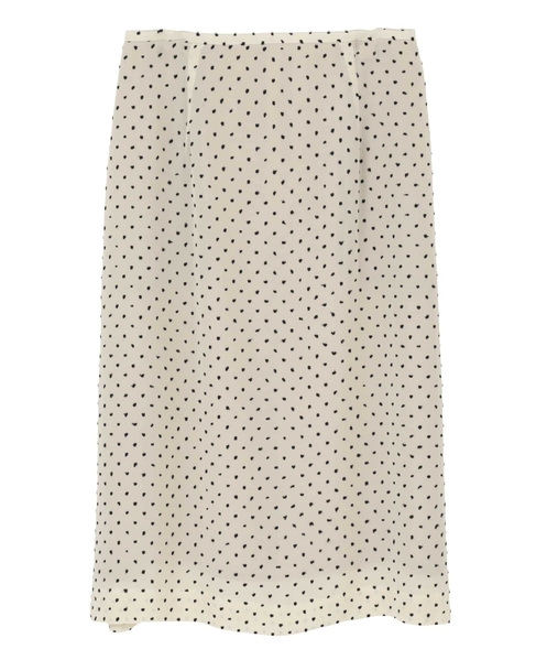 【l’heritage martinique/レリタージュ マルティニーク】ドットカットジャガードペンシルスカート（セットアップ可） 詳細画像 オフ×ブラック 1