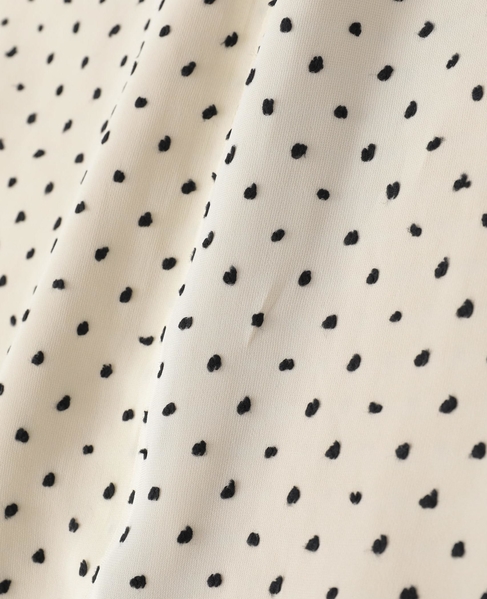 【l’heritage martinique/レリタージュ マルティニーク】ドットカットジャガードペンシルスカート（セットアップ可） 詳細画像 オフ×ブラック 7