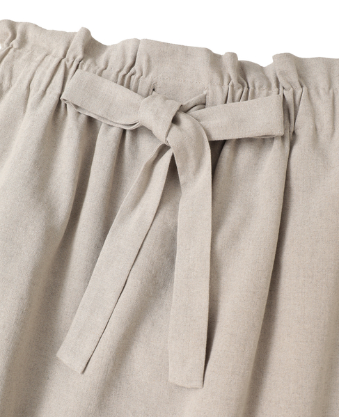 【l’heritage martinique/レリタージュ マルティニーク】ストレッチリネンミディアムスカート 詳細画像 ナチュラル 3