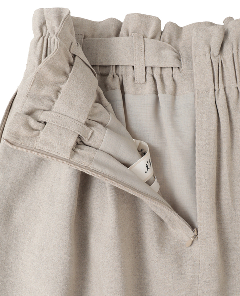 【l’heritage martinique/レリタージュ マルティニーク】ストレッチリネンミディアムスカート 詳細画像 ナチュラル 4