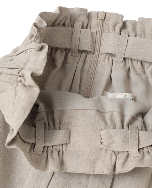 【l’heritage martinique/レリタージュ マルティニーク】ストレッチリネンミディアムスカート 詳細画像 ナチュラル 5