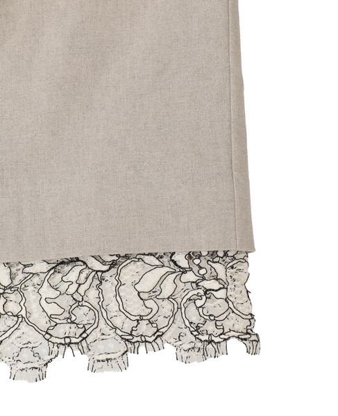 【l’heritage martinique/レリタージュ マルティニーク】ストレッチリネンミディアムスカート 詳細画像 ナチュラル 7