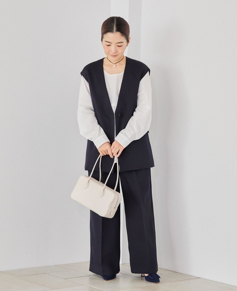 《コラボ》川上さやかさん×martiniqueVネックジレ（セットアップ可） 詳細画像 ネイビー 5