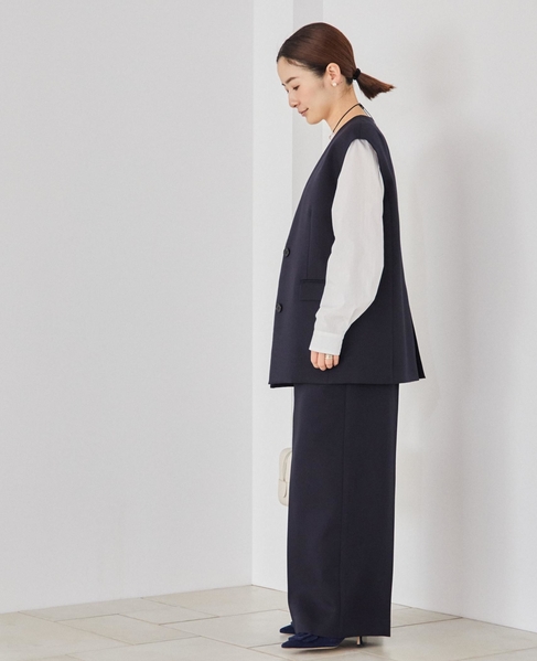 《コラボ》川上さやかさん×martiniqueVネックジレ（セットアップ可） 詳細画像 ネイビー 6
