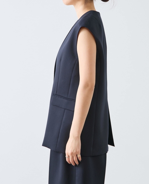 《コラボ》川上さやかさん×martiniqueVネックジレ（セットアップ可） 詳細画像 ネイビー 8