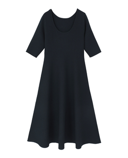 【l’heritage martinique/レリタージュ マルティニーク】アセテートポリミラノフレアワンピース