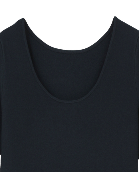 【l’heritage martinique/レリタージュ マルティニーク】アセテートポリミラノフレアワンピース 詳細画像 ネイビー 3