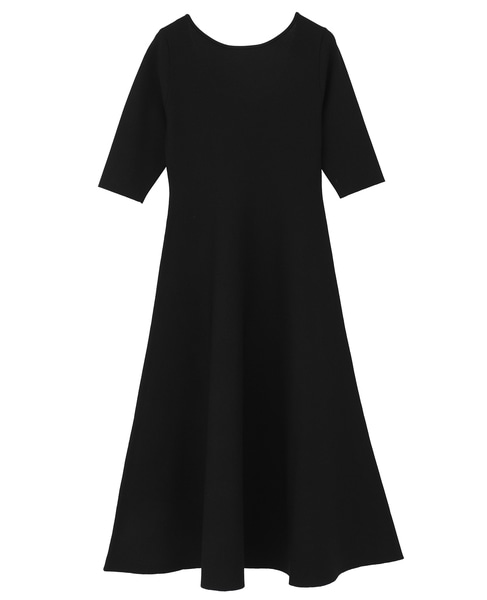 【l’heritage martinique/レリタージュ マルティニーク】アセテートポリミラノフレアワンピース 詳細画像 ブラック 7