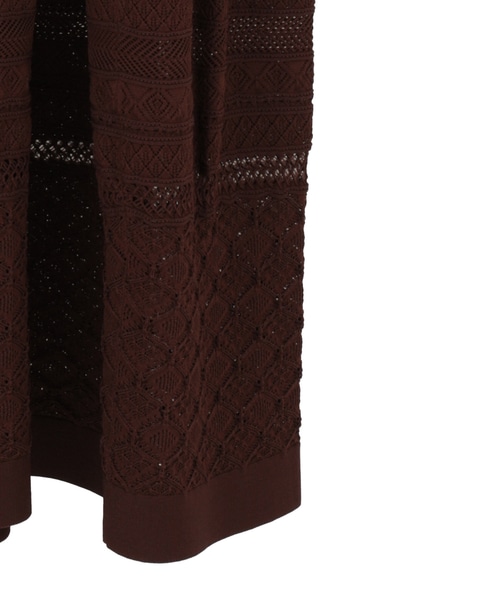 【l’heritage martinique/レリタージュ マルティニーク】ニッティングレースワンピース 詳細画像 ブラウン 5