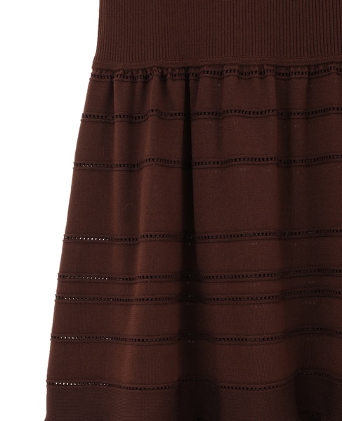 【l’heritage martinique/レリタージュ マルティニーク】ニッティングレースワンピース 詳細画像 ブラウン 6