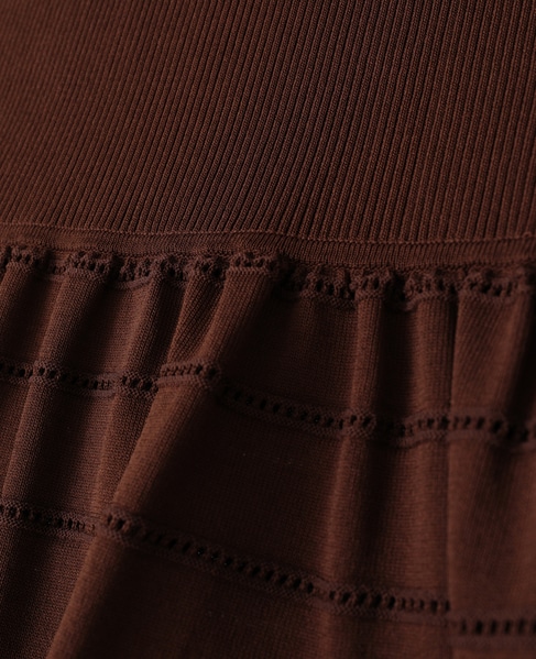 【l’heritage martinique/レリタージュ マルティニーク】ニッティングレースワンピース 詳細画像 ブラウン 7