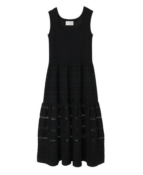 【l’heritage martinique/レリタージュ マルティニーク】ニッティングレースワンピース 詳細画像 ブラック 1