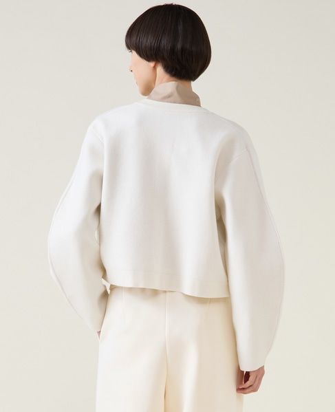 ダブルフェイスニットカーディガン 詳細画像 ホワイト 3