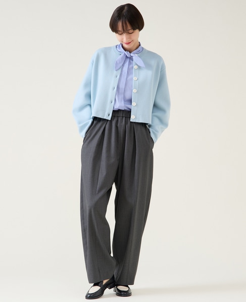 ダブルフェイスニットカーディガン 詳細画像 サックス 4