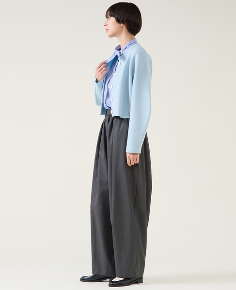 ダブルフェイスニットカーディガン 詳細画像 サックス 5