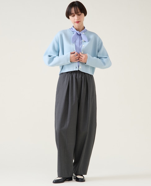 ダブルフェイスニットカーディガン 詳細画像 サックス 8