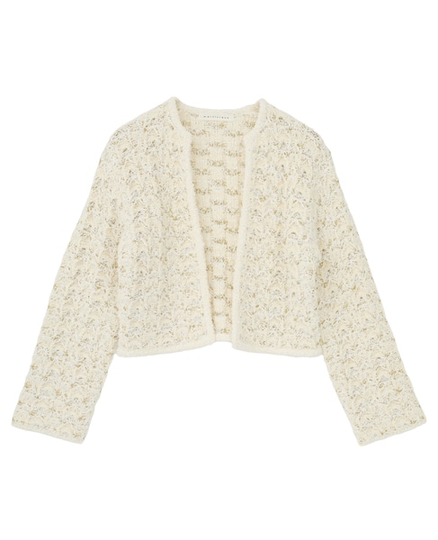 ツィーディーニットカーディガン 詳細画像 ホワイト 1