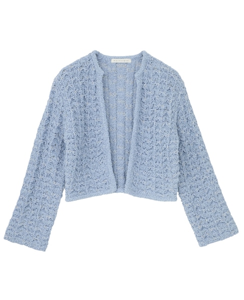 ツィーディーニットカーディガン 詳細画像 サックス 1