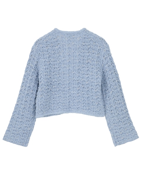 ツィーディーニットカーディガン 詳細画像 サックス 2