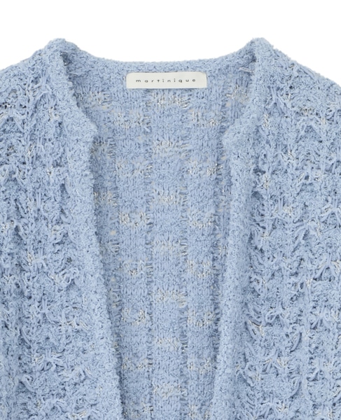 ツィーディーニットカーディガン 詳細画像 サックス 3