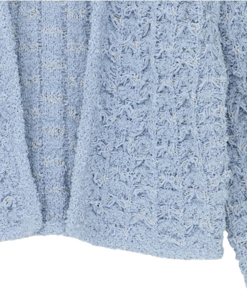 ツィーディーニットカーディガン 詳細画像 サックス 5