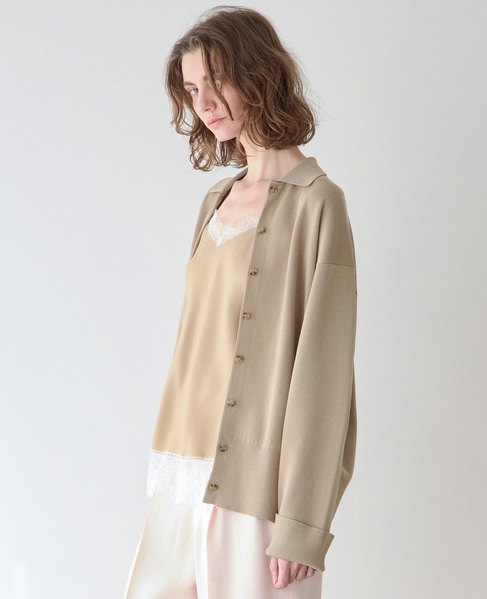 スポンディッシュポロカーディガン 詳細画像 ベージュ 5