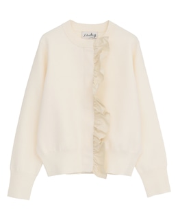 《追加》【l&rsquo;heritage martinique/レリタージュ マルティニーク】タフタフリルカーディガン