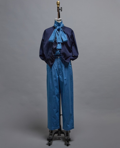 《追加》【l’heritage martinique/レリタージュ マルティニーク】タフタフリルカーディガン 詳細画像 ネイビー 9