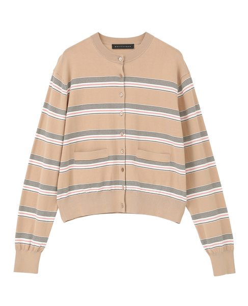 ESSENTIALカーディガン（アンサンブル可） 詳細画像 ボーダー 1