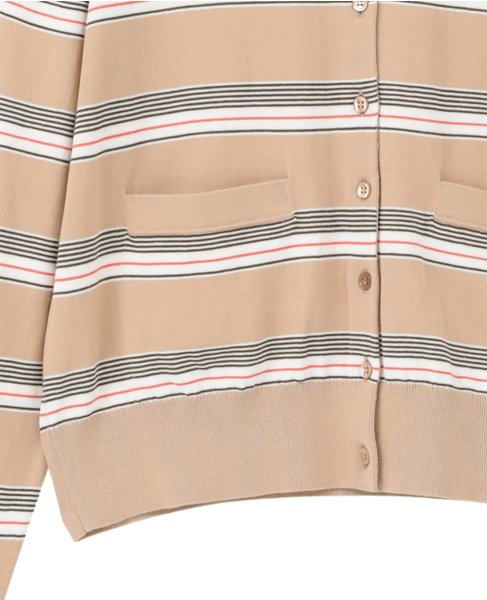 ESSENTIALカーディガン（アンサンブル可） 詳細画像 ボーダー 5