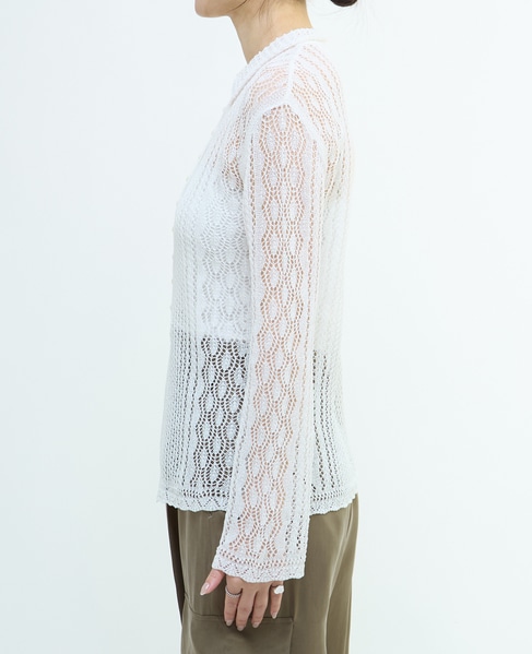 レースニットシャツ 詳細画像 ホワイト 10