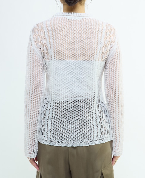 レースニットシャツ 詳細画像 ホワイト 11