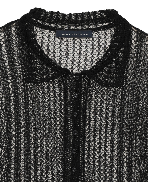 レースニットシャツ 詳細画像 ブラック 3