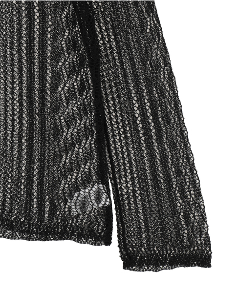 レースニットシャツ 詳細画像 ブラック 4