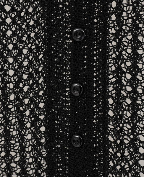 レースニットシャツ 詳細画像 ブラック 5