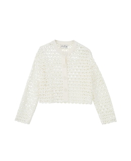 【l’heritage martinique/レリタージュ マルティニーク】クロッシェ風レースカーディガン