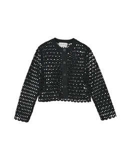 【l’heritage martinique/レリタージュ マルティニーク】クロッシェ風レースカーディガン