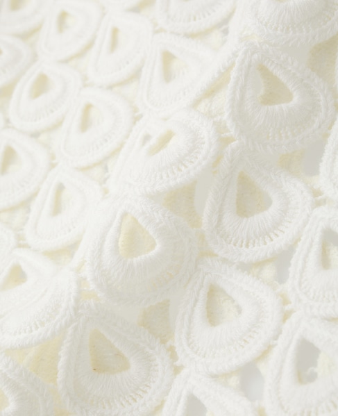 【l’heritage martinique/レリタージュ マルティニーク】クロッシェ風レースカーディガン 詳細画像 ホワイト 7