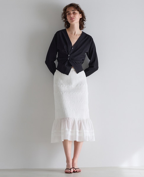 リネンミックス3WAYカーディガン 詳細画像 ブラック 4