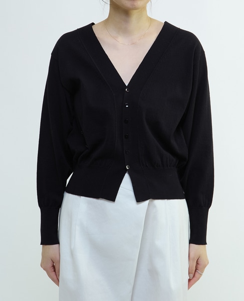 リネンミックス3WAYカーディガン 詳細画像 ブラック 8