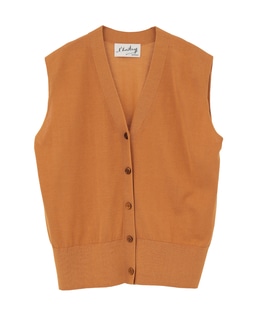 【l’heritage martinique/レリタージュ マルティニーク】シルクコットンVネックジレ