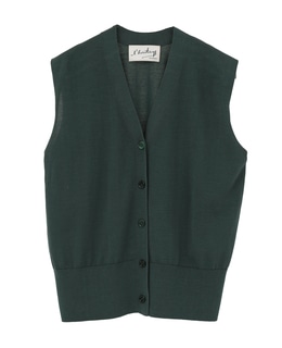 【l’heritage martinique/レリタージュ マルティニーク】シルクコットンVネックジレ