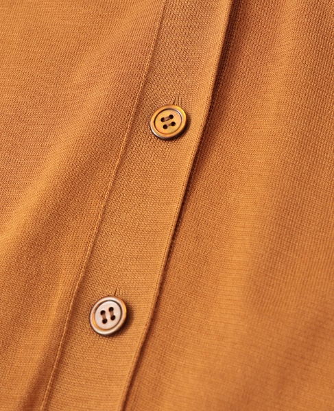 【l’heritage martinique/レリタージュ マルティニーク】シルクコットンVネックジレ 詳細画像 キャメル 6