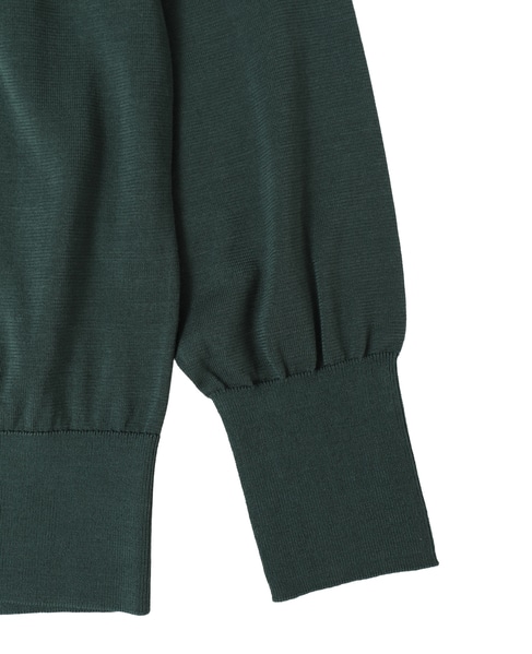 【l’heritage martinique/レリタージュ マルティニーク】シルクコットンVネックカーディガン 詳細画像 グリーン 4