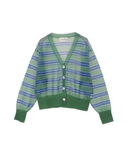 【l’heritage martinique/レリタージュ マルティニーク】シアーボーダーカーディガン