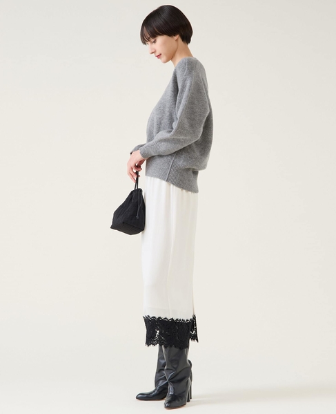 カシミヤミックスVネックプルオーバー 詳細画像 グレー 10